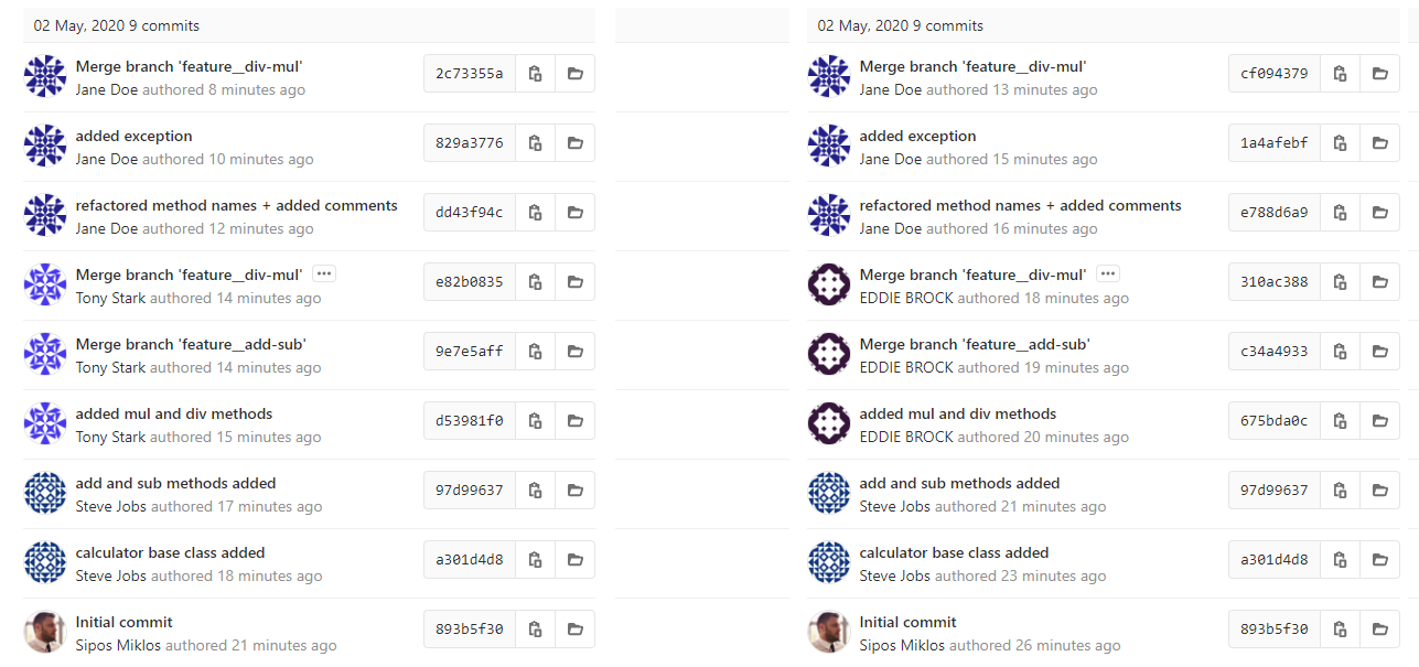 gitlab new history