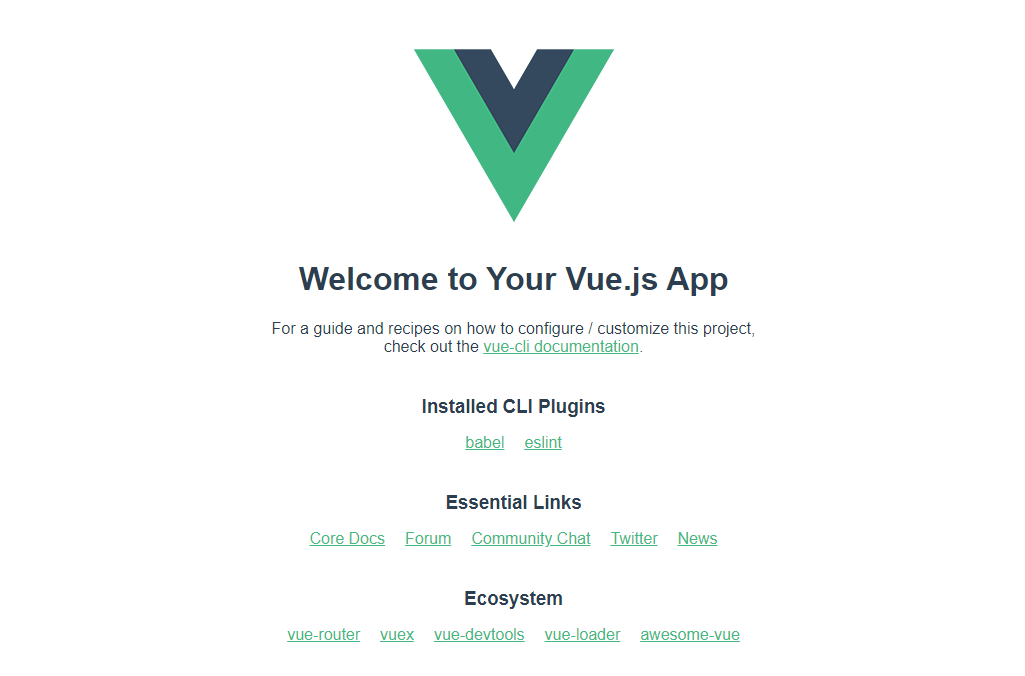 basic vue app